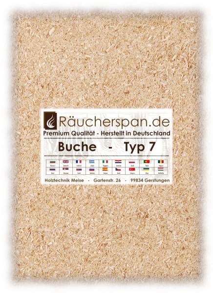 Räucherspäne Buche, Typ 7, universell einsetzbar, Premium Qualität