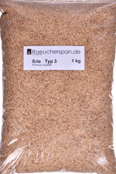 Räuchermehl Erle, Typ 3 für Jäger-Sparbrand geeignet, 1kg
