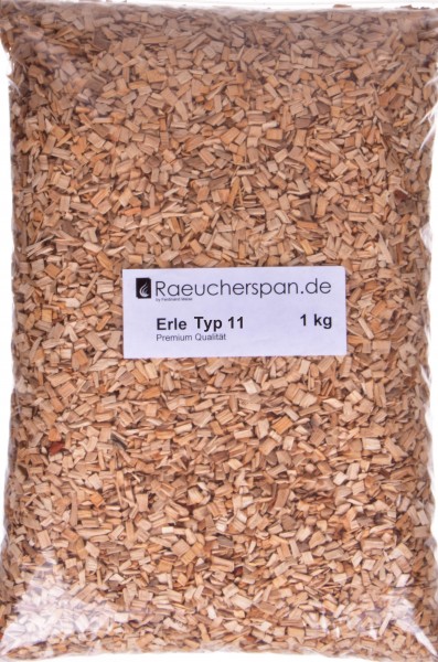 Korngröße 0-2 mm 400g Räucherspäne vom Erlenholz Räuchermehl Erle