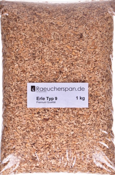 Räucherspäne aus Erle Typ 9, 1kg